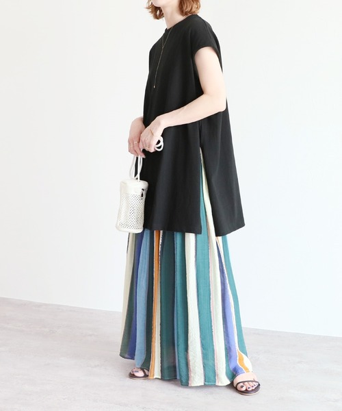 reca（レカ）の「変形ストライプロングスカート（スカート・レディース・オレンジ/ブルー・FREE）」の20枚目の写真