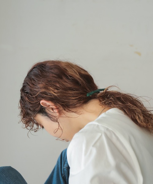 rapiecage（ラピエサージュ）の「ランダムラインショートバレッタ（バレッタ/ヘアクリップ・レディース・ブラウン/グリーン/キナリ・FREE）」の10枚目の写真