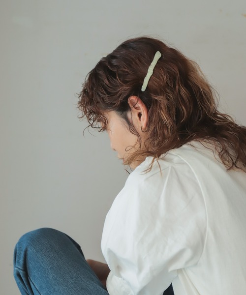 rapiecage（ラピエサージュ）の「ランダムラインショートバレッタ（バレッタ/ヘアクリップ・レディース・ブラウン/グリーン/キナリ・FREE）」の12枚目の写真