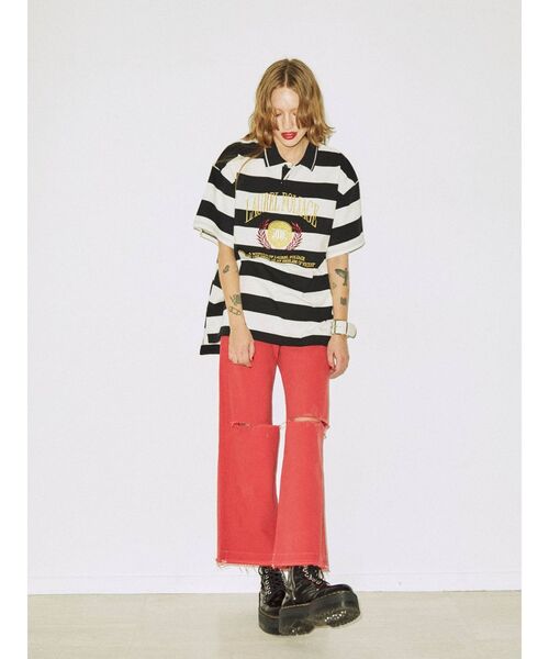 jouetie（ジュエティ）の「エンブレムポロカラールーズトップス（Tシャツ/カットソー・レディース・ブラック/ピンク/ブルー・MEDIUM）」の16枚目の写真