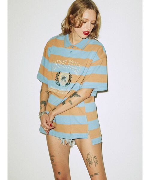 jouetie（ジュエティ）の「エンブレムポロカラールーズトップス（Tシャツ/カットソー・レディース・ブラック/ピンク/ブルー・MEDIUM）」の14枚目の写真