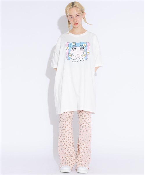 キャンディストリッパー FLOWER WAFFLE FLARE パンツ ホワイト キャンディストリッパー FLOWER WAFFLE FLARE パンツ ホワイト