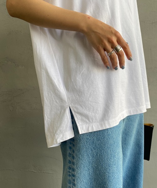 MICA&DEAL（マイカ＆ディール）の「[MICA&DEAL/マイカアンドディール] 別注 MONTGOMRY フレンチスリーブロゴプリントTシャツ（Tシャツ/カットソー・レディース・ホワイト/ブラック/グリーン・F）」の20枚目の写真