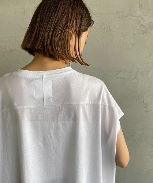 MICA&DEAL（マイカ＆ディール）の「[MICA&DEAL/マイカアンドディール] 別注 MONTGOMRY フレンチスリーブロゴプリントTシャツ（Tシャツ/カットソー・レディース・ホワイト/ブラック/グリーン・F）」の19枚目の写真