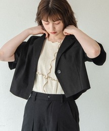 【ZOZOTOWN限定】short sleeves jacket/ショート丈コットンジャケット