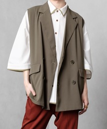 Adoon plain | 【Adoon plain】ダブルテーラードジレ(ベスト)