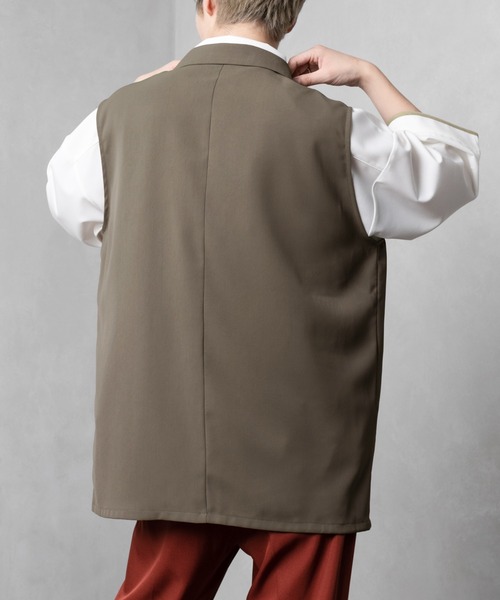 Adoon plain(アドーンプレーン)の「【Adoon plain】ダブルテーラードジレ(ベスト・メンズ・ブラック/ブルー/ライトブラウン・FREE)」の9枚目の写真