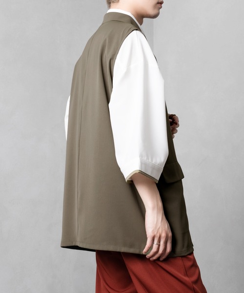 Adoon plain(アドーンプレーン)の「【Adoon plain】ダブルテーラードジレ(ベスト・メンズ・ブラック/ブルー/ライトブラウン・FREE)」の12枚目の写真