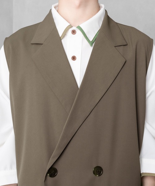 Adoon plain(アドーンプレーン)の「【Adoon plain】ダブルテーラードジレ(ベスト・メンズ・ブラック/ブルー/ライトブラウン・FREE)」の20枚目の写真