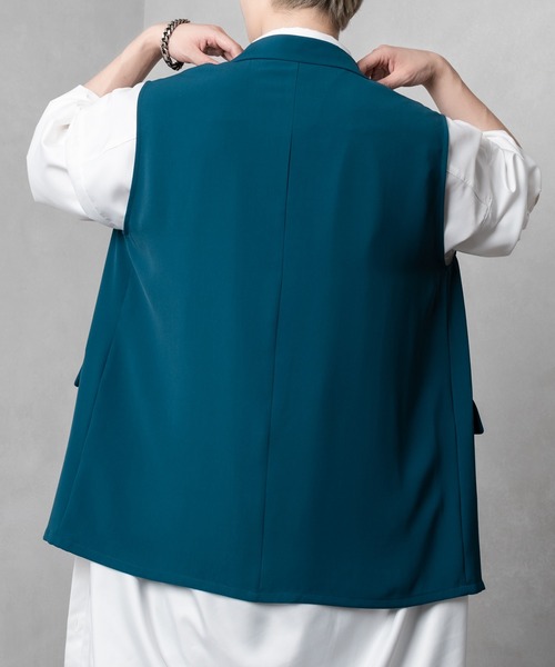 Adoon plain(アドーンプレーン)の「【Adoon plain】ダブルテーラードジレ(ベスト・メンズ・ブラック/ブルー/ライトブラウン・FREE)」の10枚目の写真