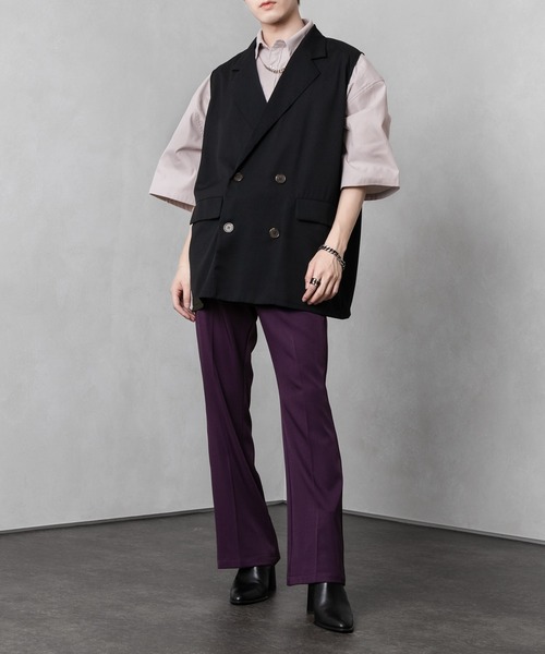 Adoon plain(アドーンプレーン)の「【Adoon plain】ダブルテーラードジレ(ベスト・メンズ・ブラック/ブルー/ライトブラウン・FREE)」の7枚目の写真