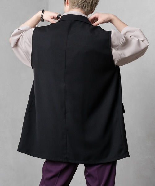 Adoon plain(アドーンプレーン)の「【Adoon plain】ダブルテーラードジレ(ベスト・メンズ・ブラック/ブルー/ライトブラウン・FREE)」の8枚目の写真