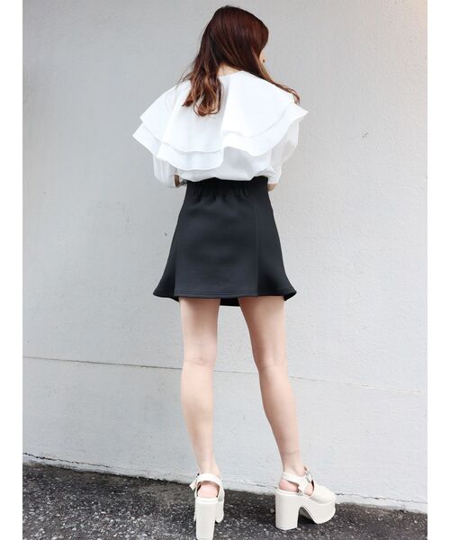 MURUA（ムルーア）の「【WEB限定】ボリュームフリルブラウス（シャツ/ブラウス・レディース・ホワイト/ブラック・FREE）」の11枚目の写真