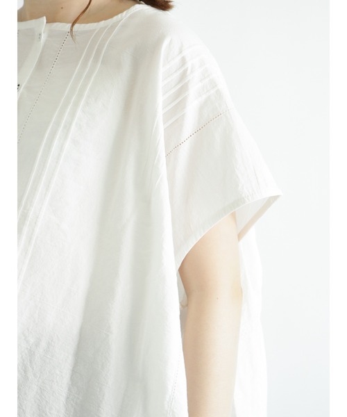 Samansa Mos2（サマンサ モスモス）の「ピンタックワイドブラウス（シャツ/ブラウス・レディース・オフホワイト/レッド/モカ/ブラック・ﾌﾘ-）」の19枚目の写真