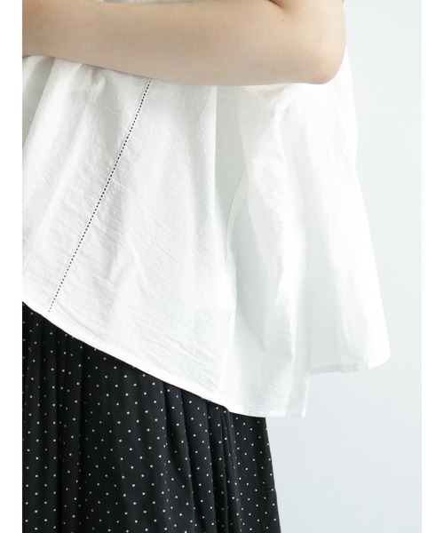 Samansa Mos2（サマンサ モスモス）の「ピンタックワイドブラウス（シャツ/ブラウス・レディース・オフホワイト/レッド/モカ/ブラック・ﾌﾘ-）」の20枚目の写真