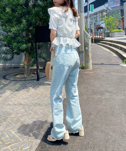 one after another NICE CLAUP（ワンアフターアナザーナイスクラップ）の「フェミニンブラウスインナー2枚セット（Tシャツ/カットソー・レディース・ホワイト/ブラック系その他/ブルー系その他・FREE）」の7枚目の写真