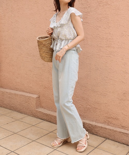 one after another NICE CLAUP（ワンアフターアナザーナイスクラップ）の「フェミニンブラウスインナー2枚セット（Tシャツ/カットソー・レディース・ホワイト/ブラック系その他/ブルー系その他・FREE）」の13枚目の写真