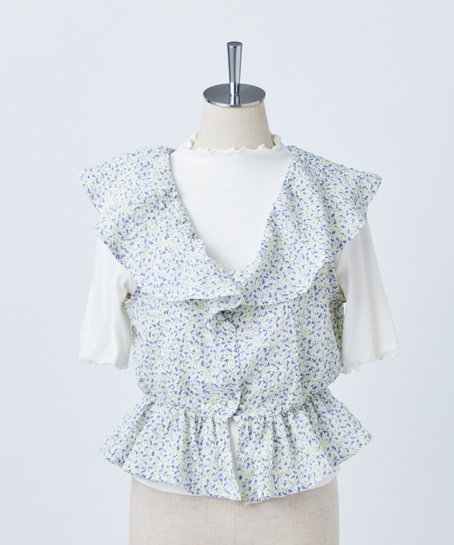 one after another NICE CLAUP（ワンアフターアナザーナイスクラップ）の「フェミニンブラウスインナー2枚セット（Tシャツ/カットソー・レディース・ホワイト/ブラック系その他/ブルー系その他・FREE）」の16枚目の写真