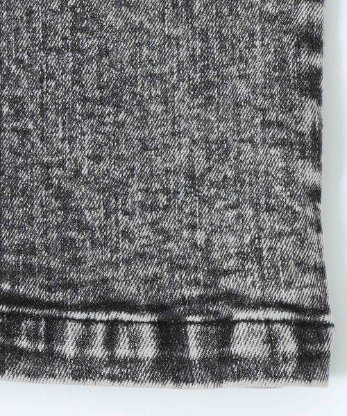 X-girl（エックスガール）の「SLIT LONG SKIRT/ケミカルデニム　スリット/ロングスカート（デニムスカート・レディース・ブラック/ブラウン・M/XS/S）」の8枚目の写真