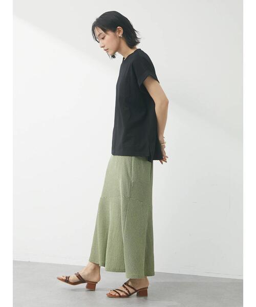 Green　Parks（グリーンパークス）の「・novem9 サッカーギンガムマーメイドスカート（スカート・レディース・ネイビー/イエロー/アイボリー・FREE）」の8枚目の写真