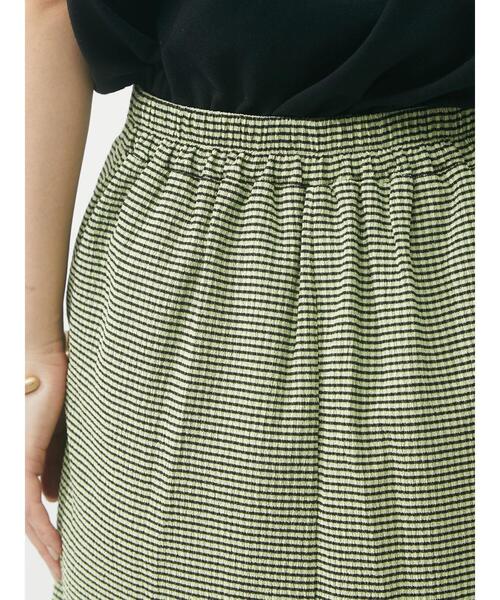 Green　Parks（グリーンパークス）の「・novem9 サッカーギンガムマーメイドスカート（スカート・レディース・ネイビー/イエロー/アイボリー・FREE）」の12枚目の写真