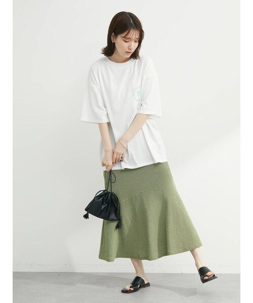 Green　Parks（グリーンパークス）の「・novem9 サッカーギンガムマーメイドスカート（スカート・レディース・ネイビー/イエロー/アイボリー・FREE）」の18枚目の写真