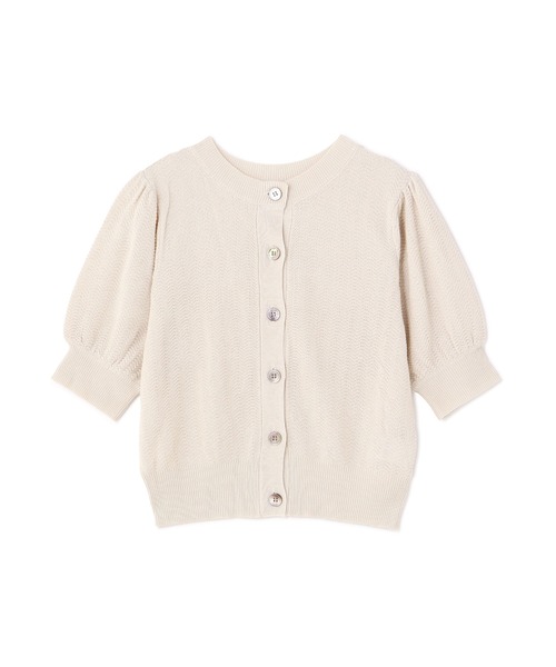 N.（N. Natural Beauty Basic）（エヌエヌナチュラルビューティーベーシック）の「◆変形ジャガードクルーネックニットカーディガン（カーディガン/ボレロ・レディース・オフホワイト/ブラウン/グリーン/ブルー・MEDIUM）」の16枚目の写真