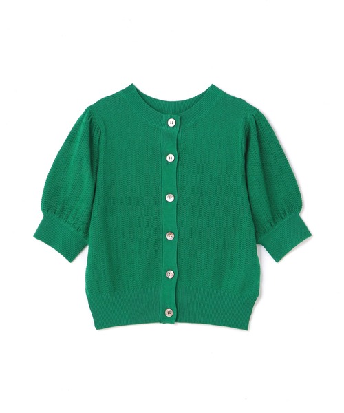 N.（N. Natural Beauty Basic）（エヌエヌナチュラルビューティーベーシック）の「◆変形ジャガードクルーネックニットカーディガン（カーディガン/ボレロ・レディース・オフホワイト/ブラウン/グリーン/ブルー・MEDIUM）」の20枚目の写真