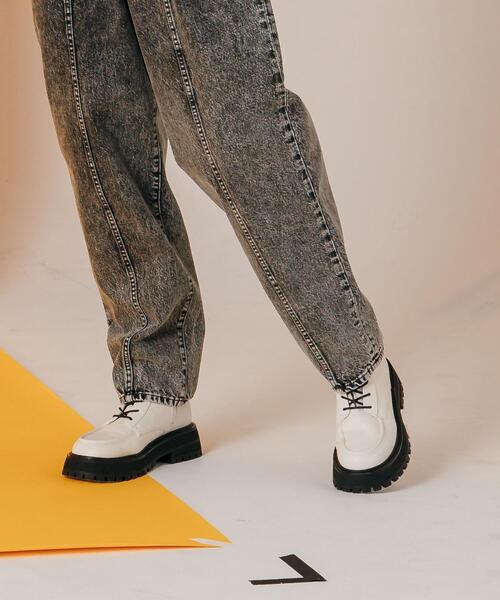 CITEN（シテン）の「＜CITEN＞トラックソール レースアップ ブーツ（ブーツ・レディース・ホワイト/ブラック・23cm/23.5cm/24cm/24.5cm）」の8枚目の写真