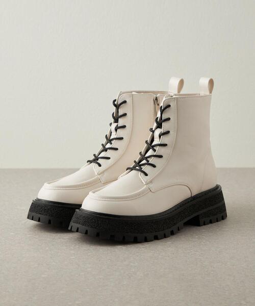 CITEN（シテン）の「＜CITEN＞トラックソール レースアップ ブーツ（ブーツ・レディース・ホワイト/ブラック・23cm/23.5cm/24cm/24.5cm）」の20枚目の写真