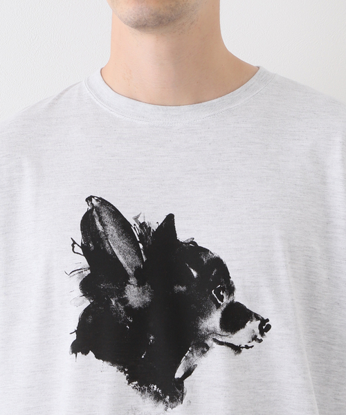 417 EDIFICE(フォーワンセブンエディフィス)の「【Teemu Jarvi / テームヤルヴィ】別注 DOG Tシャツ TENDER(Tシャツ/カットソー・メンズ・チャコールグレー・MEDIUM/LARGE)」の7枚目の写真