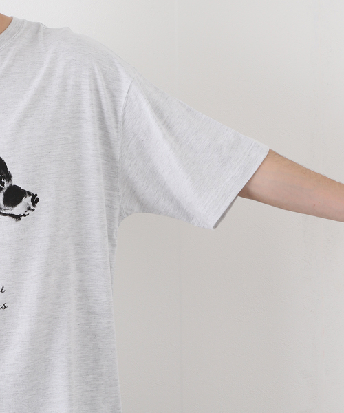 417 EDIFICE(フォーワンセブンエディフィス)の「【Teemu Jarvi / テームヤルヴィ】別注 DOG Tシャツ TENDER(Tシャツ/カットソー・メンズ・チャコールグレー・MEDIUM/LARGE)」の9枚目の写真