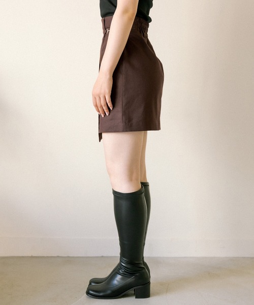 OLIVE des OLIVE（オリーブデオリーブ）の「ラップ風ミニスカート（スカート・レディース・ダークブラウン/アイボリー・FREE）」の11枚目の写真