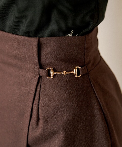 OLIVE des OLIVE（オリーブデオリーブ）の「ラップ風ミニスカート（スカート・レディース・ダークブラウン/アイボリー・FREE）」の15枚目の写真