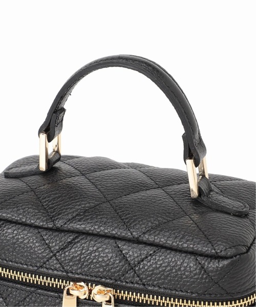 【美品】MILOS ミロス　キルティング2wayバニティバッグ　ショルダー　黒 La TOTALITE（ラトータリテ）の「【MILOS/ミロス】 キルティング