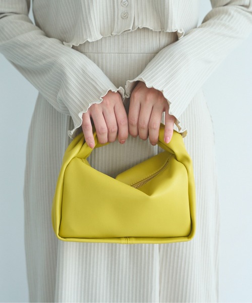 FREE'S MART（フリーズマート）の「◆ツイストハンドルバッグ（ハンドバッグ・レディース・ホワイト/ブラック/イエロー・ﾌﾘ-）」の8枚目の写真