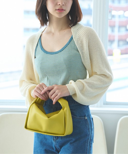 FREE'S MART（フリーズマート）の「◆ツイストハンドルバッグ（ハンドバッグ・レディース・ホワイト/ブラック/イエロー・ﾌﾘ-）」の7枚目の写真