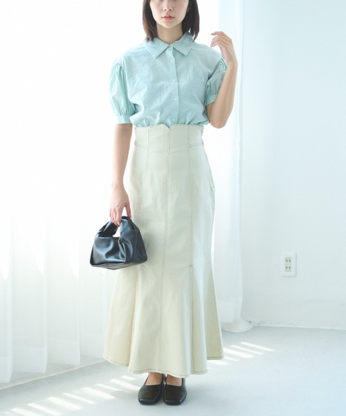 FREE'S MART（フリーズマート）の「◆ツイストハンドルバッグ（ハンドバッグ・レディース・ホワイト/ブラック/イエロー・ﾌﾘ-）」の4枚目の写真