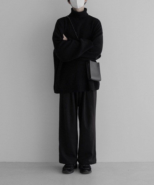 remer（リメール）の「loose double tuck wide PT / ルーズダブルタックワイドパンツ22AW（その他パンツ・メンズ・チャコールグレー/ブラック/グレイッシュベージュ・SMALL/MEDIUM/LARGE）」の14枚目の写真