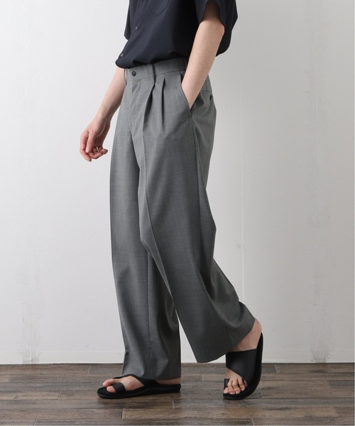 417 EDIFICE（フォーワンセブンエディフィス）の「【allery / アレリ―】 トロピカルウール wide / ワイド（スラックス・メンズ・ネイビー/グレー/ベージュ・SMALL/MEDIUM/LARGE）」の16枚目の写真