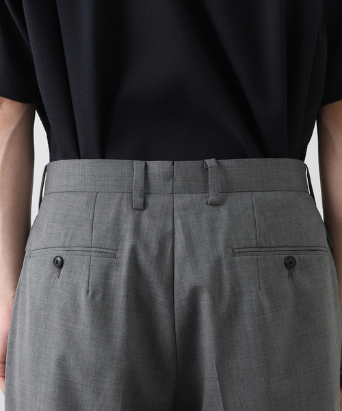 417 EDIFICE（フォーワンセブンエディフィス）の「【allery / アレリ―】 トロピカルウール wide / ワイド（スラックス・メンズ・ネイビー/グレー/ベージュ・SMALL/MEDIUM/LARGE）」の22枚目の写真