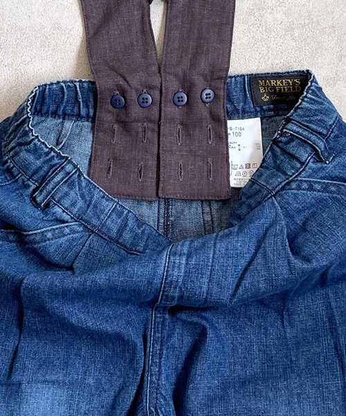 新品★タグ付き★メゾピアノ★パンツ　90★サスペンダー★フリル　パンツ★ mezzo piano（メゾピアノ）の「サスペンダー付きタックショート