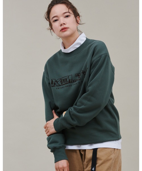 KELTY(ケルティ)の「KELTY/ケルティ クルーネックスウェット "フォレストロゴ"(スウェット・メンズ・ブラック/グリーン/マスタード/グレー・M/L/S/XL)」の1枚目の写真
