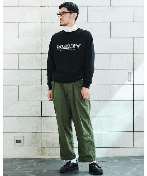 KELTY(ケルティ)の「KELTY/ケルティ クルーネックスウェット "フォレストロゴ"(スウェット・メンズ・ブラック/グリーン/マスタード/グレー・M/L/S/XL)」の12枚目の写真