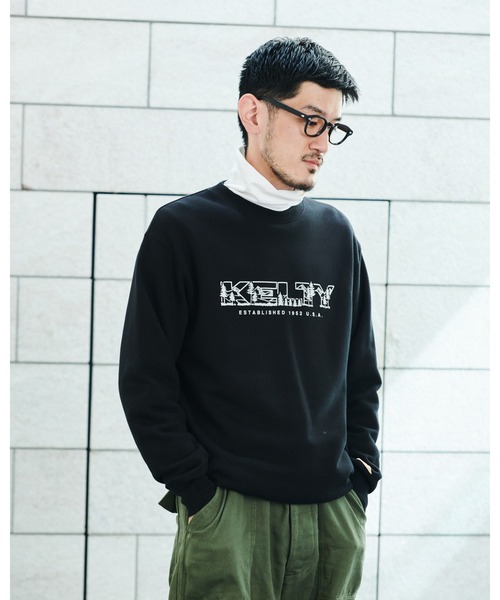 KELTY(ケルティ)の「KELTY/ケルティ クルーネックスウェット "フォレストロゴ"(スウェット・メンズ・ブラック/グリーン/マスタード/グレー・M/L/S/XL)」の11枚目の写真