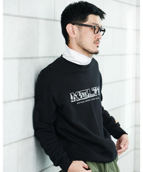 KELTY(ケルティ)の「KELTY/ケルティ クルーネックスウェット "フォレストロゴ"(スウェット・メンズ・ブラック/グリーン/マスタード/グレー・M/L/S/XL)」の9枚目の写真