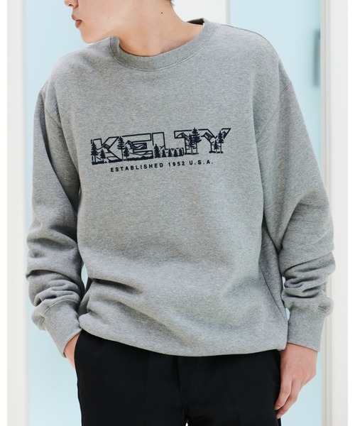 KELTY(ケルティ)の「KELTY/ケルティ クルーネックスウェット "フォレストロゴ"(スウェット・メンズ・ブラック/グリーン/マスタード/グレー・M/L/S/XL)」の17枚目の写真
