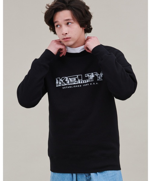 KELTY(ケルティ)の「KELTY/ケルティ クルーネックスウェット "フォレストロゴ"(スウェット・メンズ・ブラック/グリーン/マスタード/グレー・M/L/S/XL)」の5枚目の写真