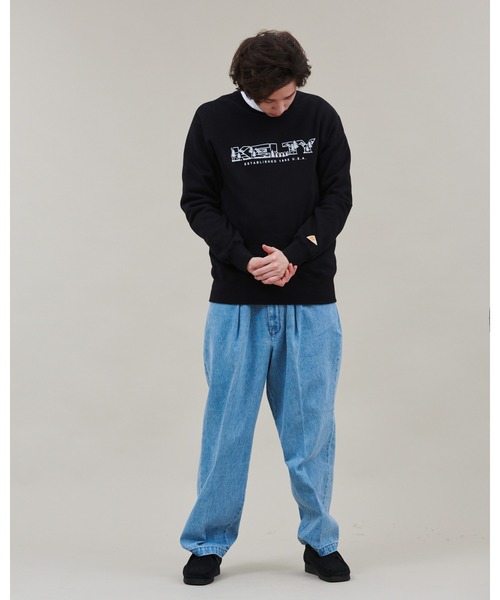 KELTY(ケルティ)の「KELTY/ケルティ クルーネックスウェット "フォレストロゴ"(スウェット・メンズ・ブラック/グリーン/マスタード/グレー・M/L/S/XL)」の8枚目の写真
