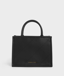 CHARLES & KEITH | Celia セリア キルトダブルハンドルトートバッグ(ショルダーバッグ)